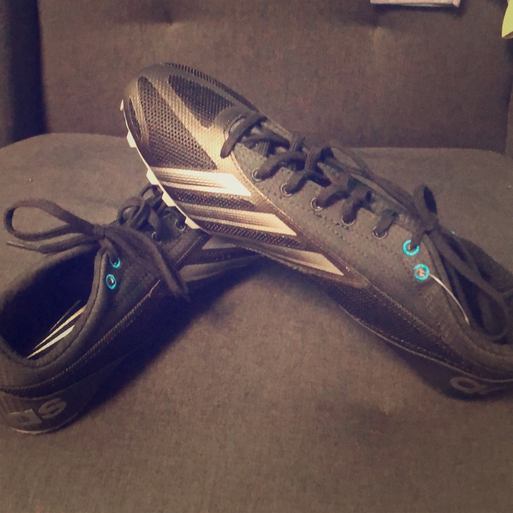 Track and field athlete shoes.